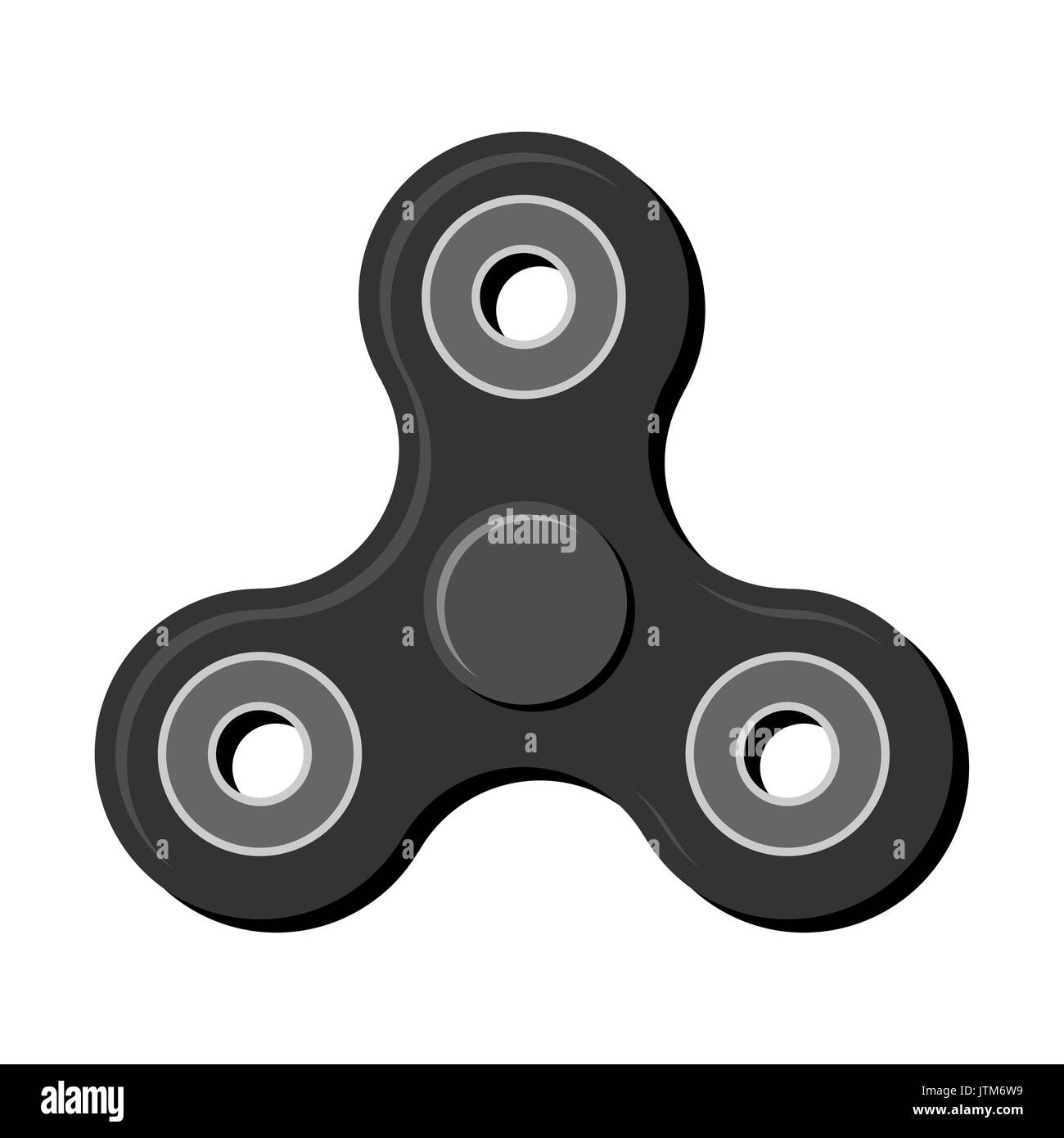Spinner isoliert. Fidget finger Spielzeug. Anti stress hand Spielzeug auf weißem Hintergrund Stock Vektor