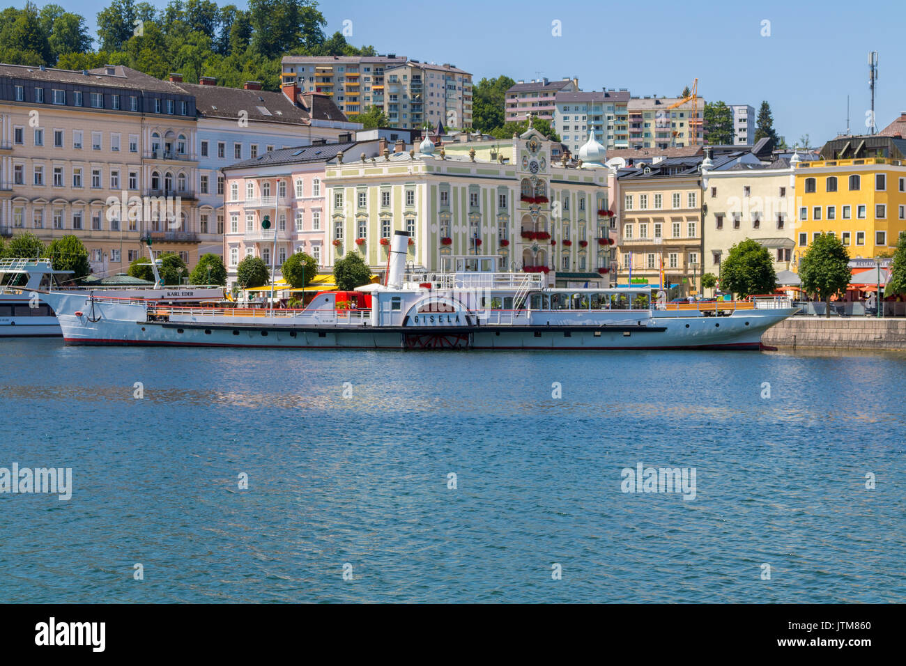 Traunsee in Gmunden, Österreich Stockfoto