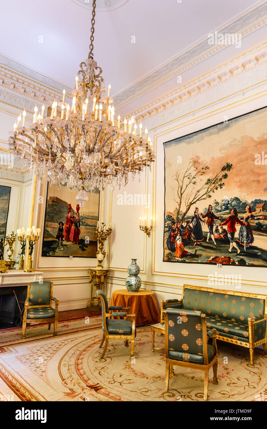 BRUXELLES, Belgien - 13 AUGUST 2014: Königliche Palast von Brüssel, Brüssel, im Palast des Königs und der Königin der Belgier. Stockfoto