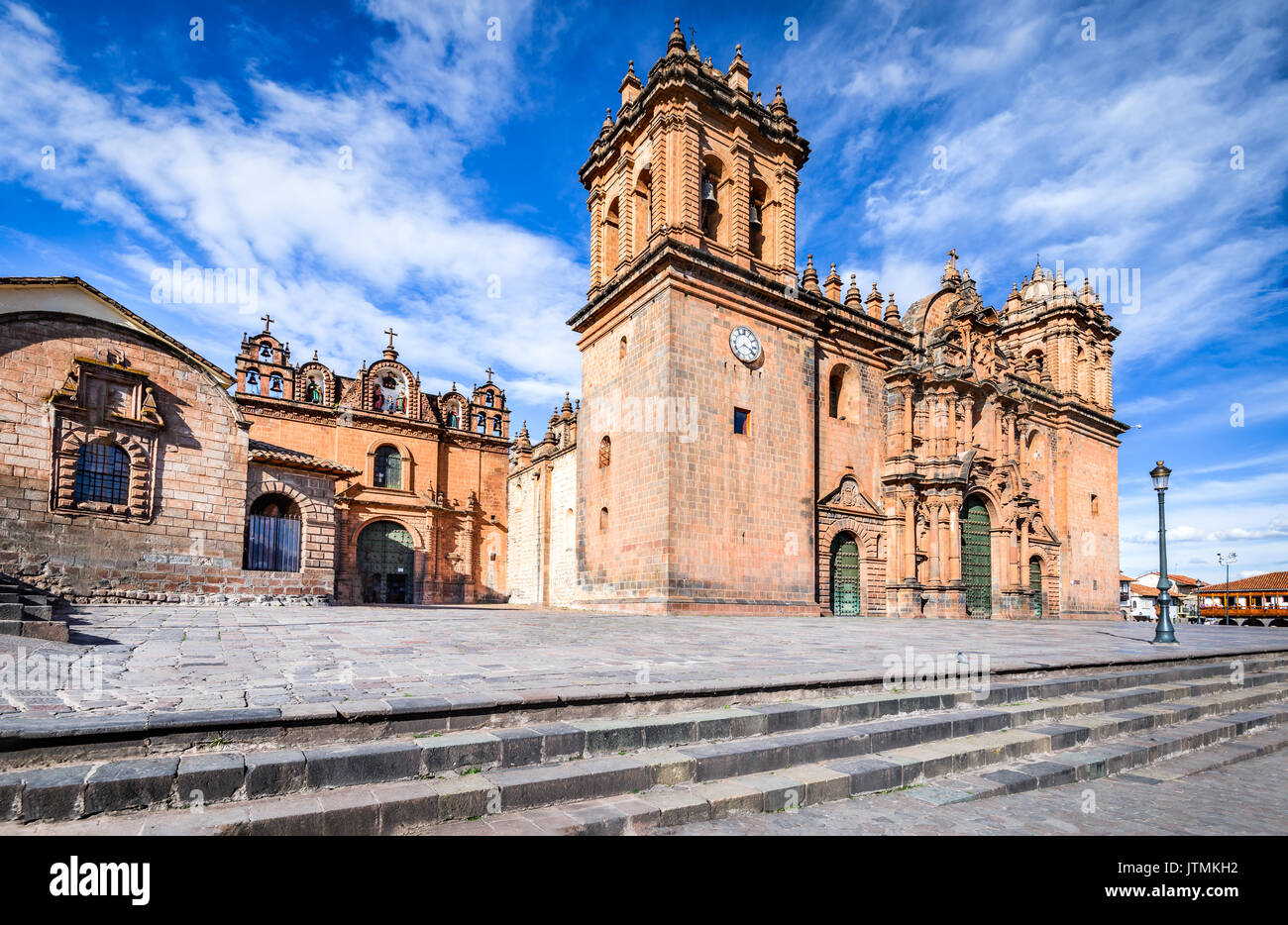 Cusco, Peru - Plaza de Armas und Catedral del Cuzco. Anden, Südamerika. Stockfoto