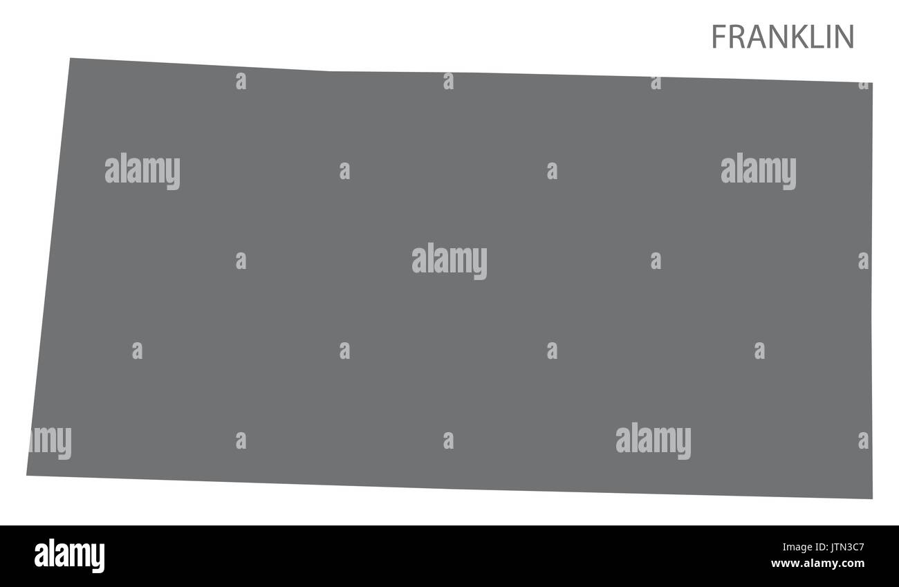 Franklin County Karte von Alabama USA Grau Abbildung Silhouette Stock Vektor