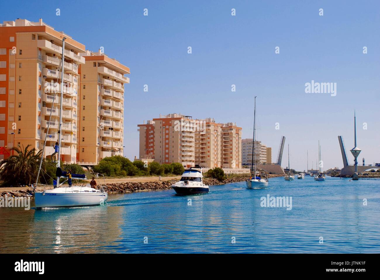 Puerto Tomas Maistre, La Manga del Mar Menor, Murcia, Spanien Stockfoto