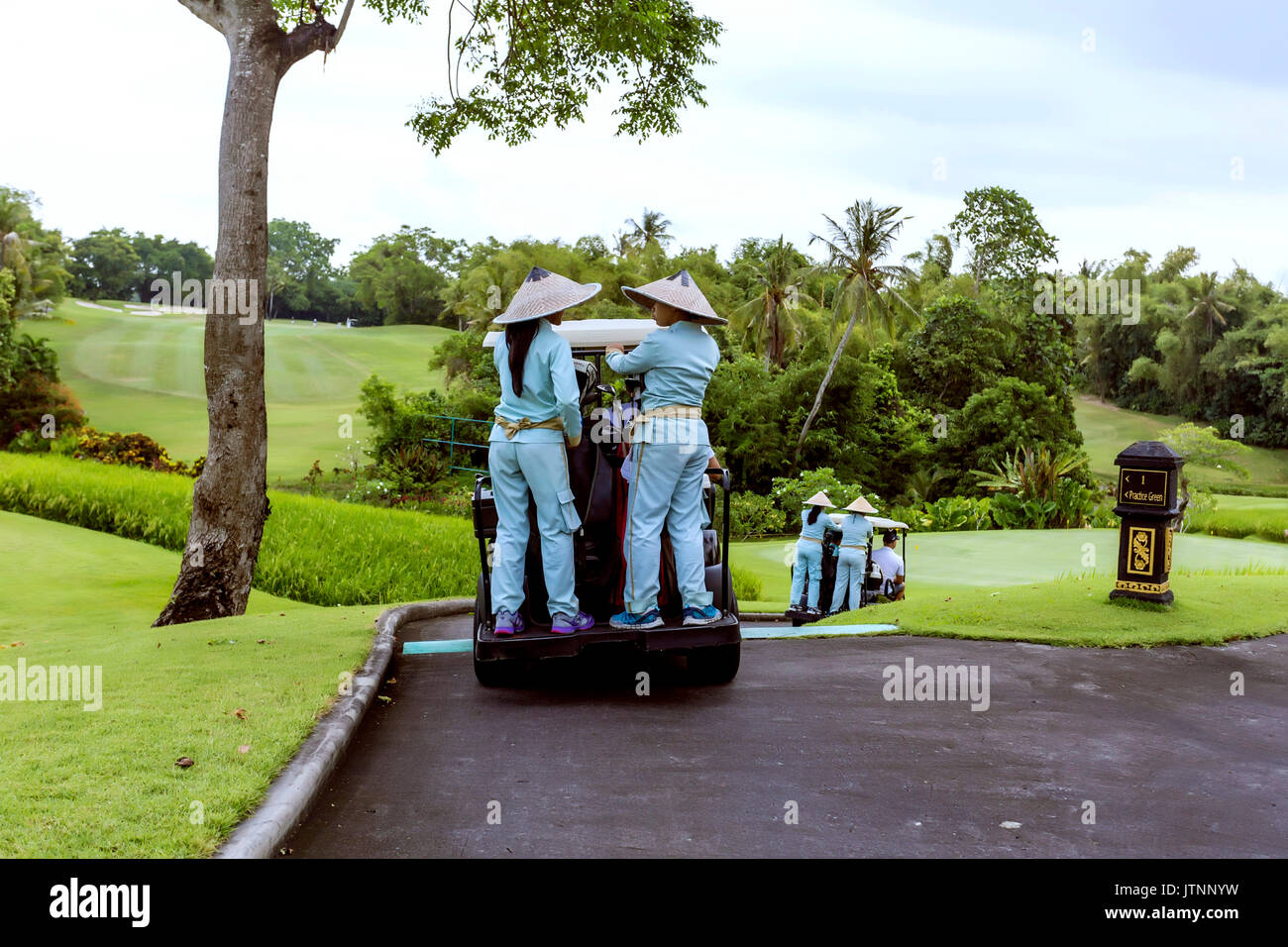 Golf Carts, Bali, Indonesien Stockfoto