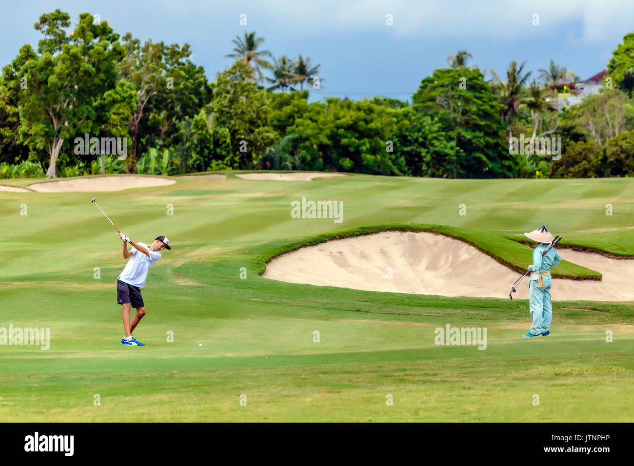 Golf Spieler, Bali, Indonesien Stockfoto