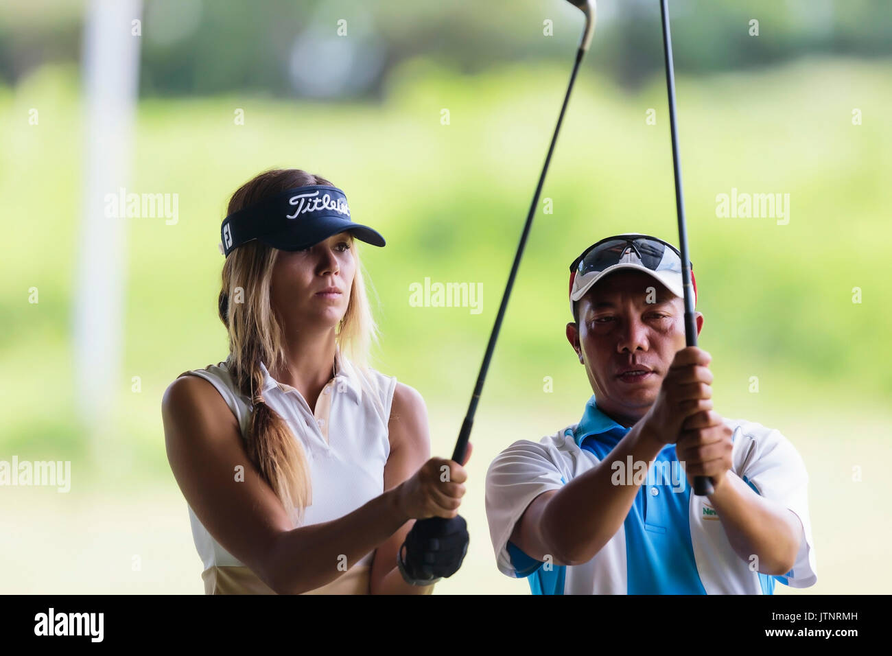 Golf Spieler, Bali, Indonesien Stockfoto
