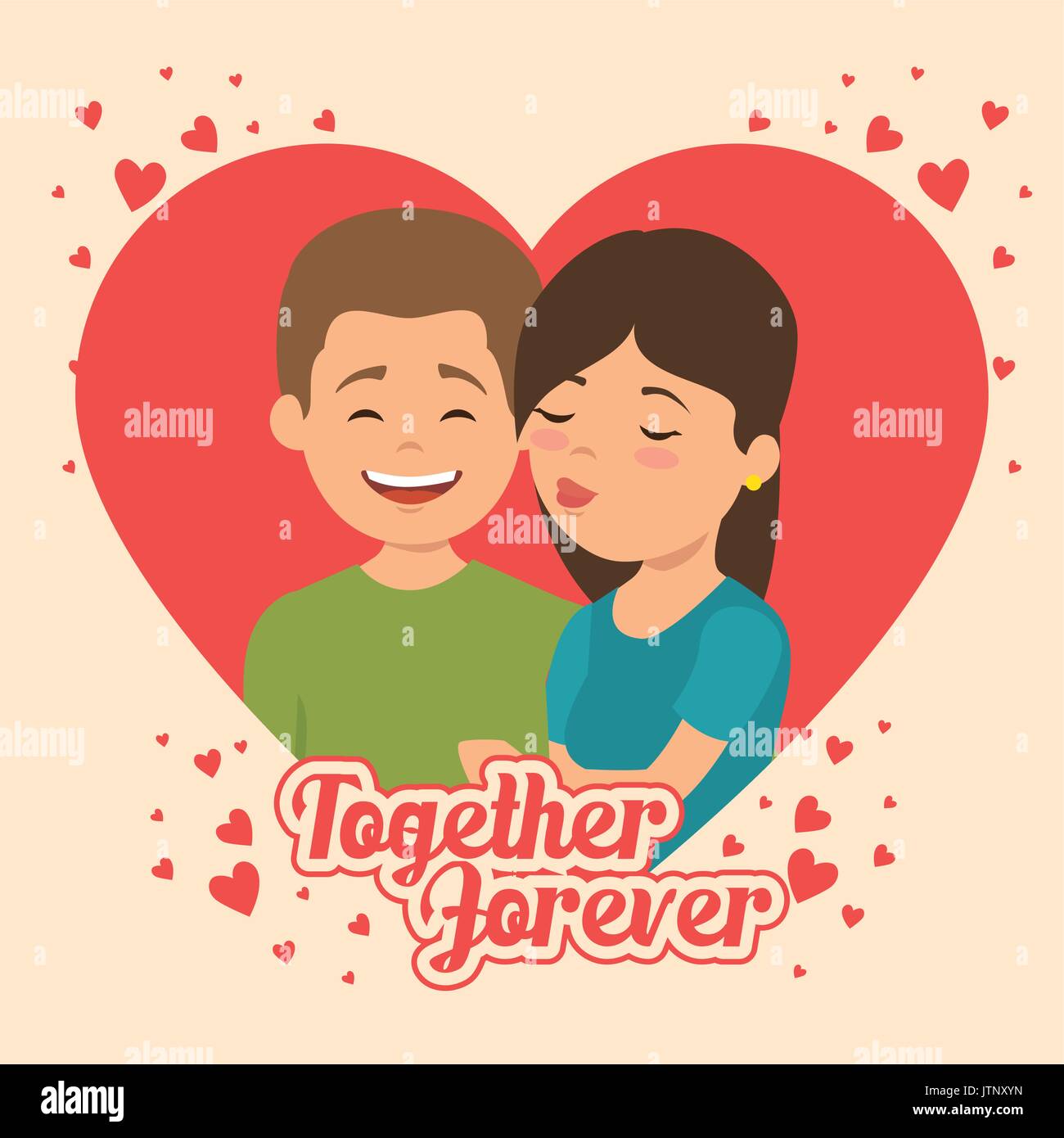 Together forever word lettering illustration Fotos und Bildmaterial
