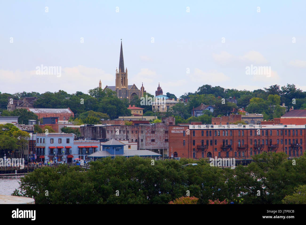 Waterfront Blick auf Downtown Wilmington North Carolina River Walk Stockfoto