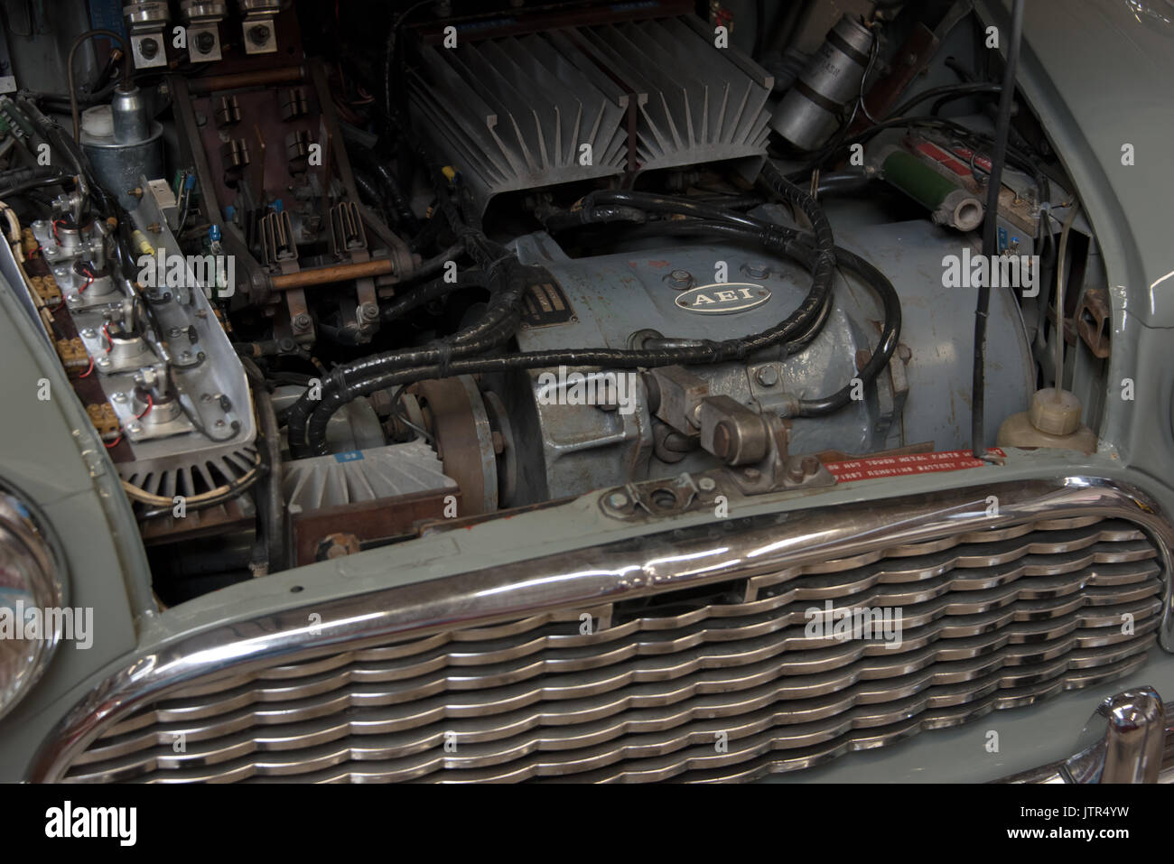 Elektrische Austin Mini Car vintage Eco 1965 freundlich batteriebetrieben Stockfoto