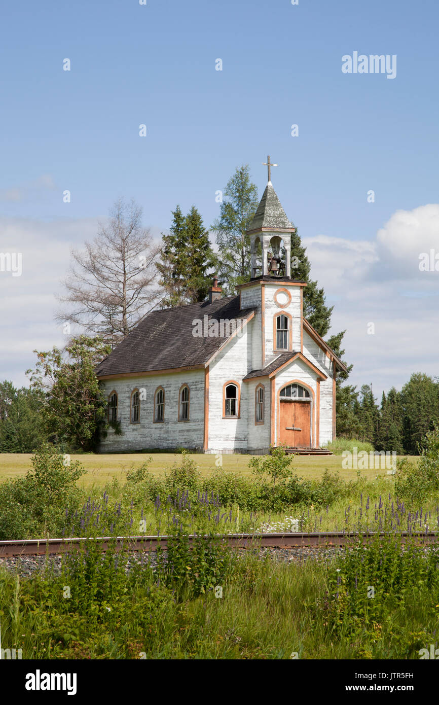 Alten, verlassenen Kirche im Norden von Ontario, Kanada. Stockfoto