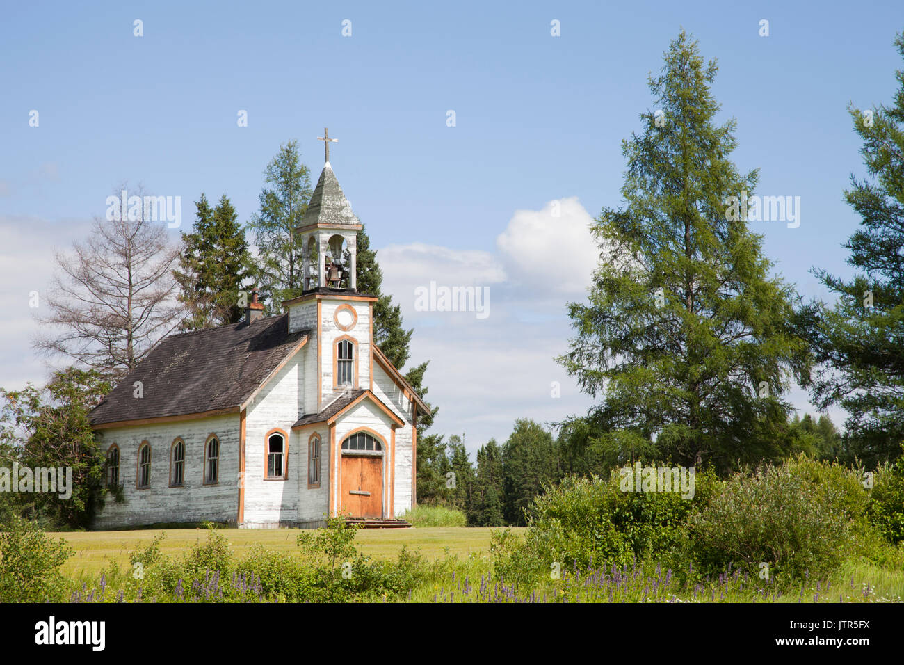 Alten, verlassenen Kirche im Norden von Ontario, Kanada. Stockfoto
