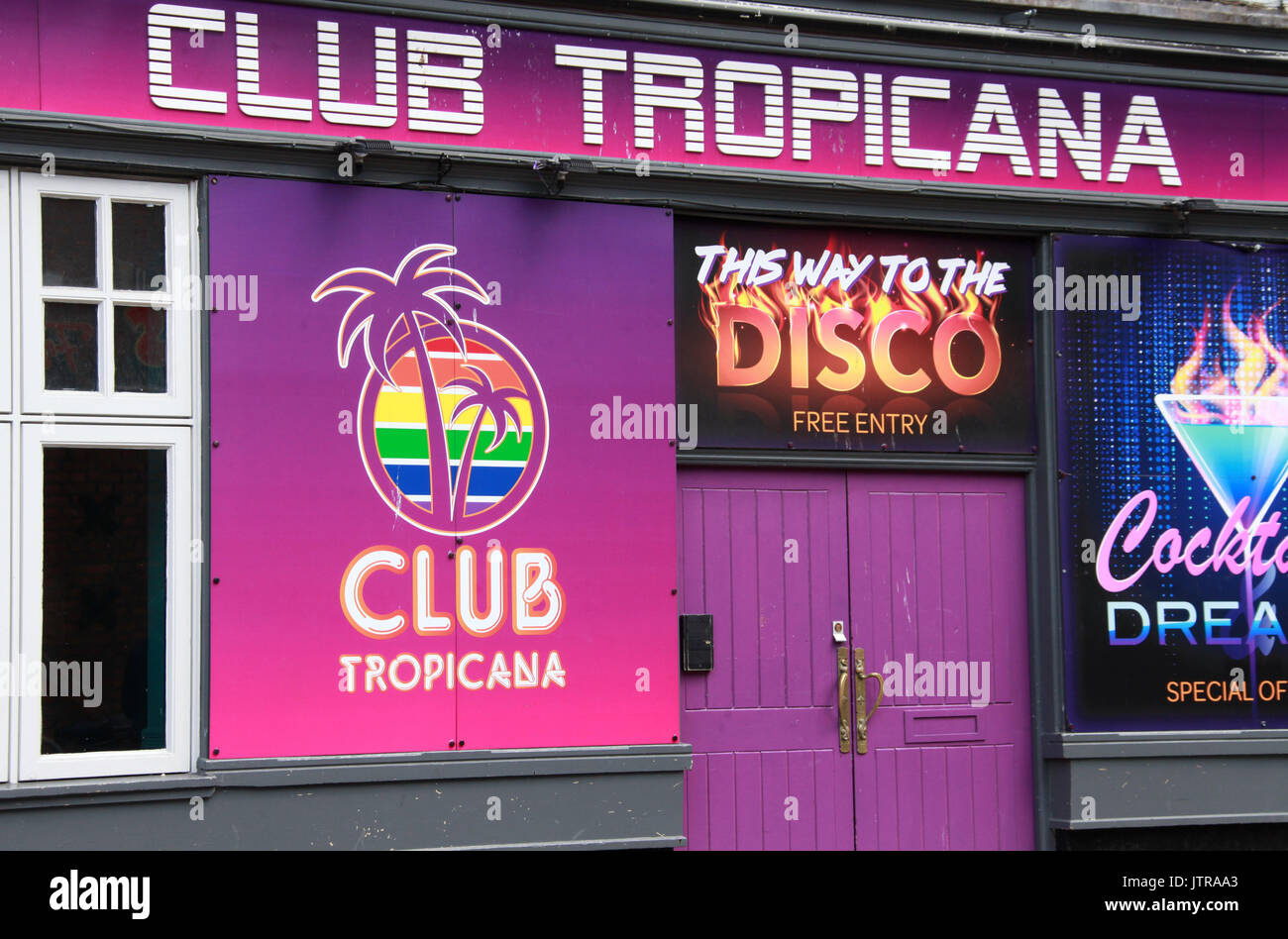 Club Tropicana in Manchester. Stockfoto