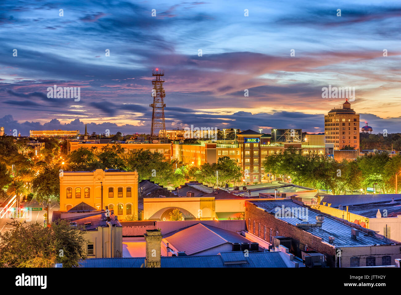 Gainesville, Florida, USA Downtown Skyline. Stockfoto