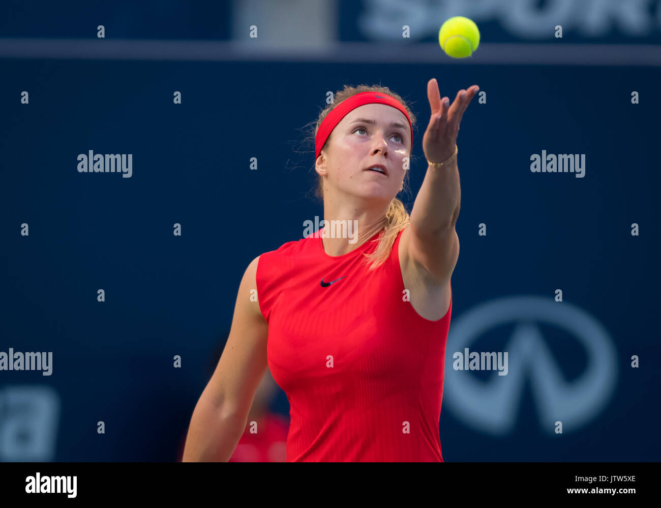 Toronto, Kanada. 10 August, 2017. Elina Svitolina der Ukraine 2017 Rogers Schale WTA Premier 5 Tennis Turnier © Jimmie 48 Fotografie/Alamy leben Nachrichten Stockfoto