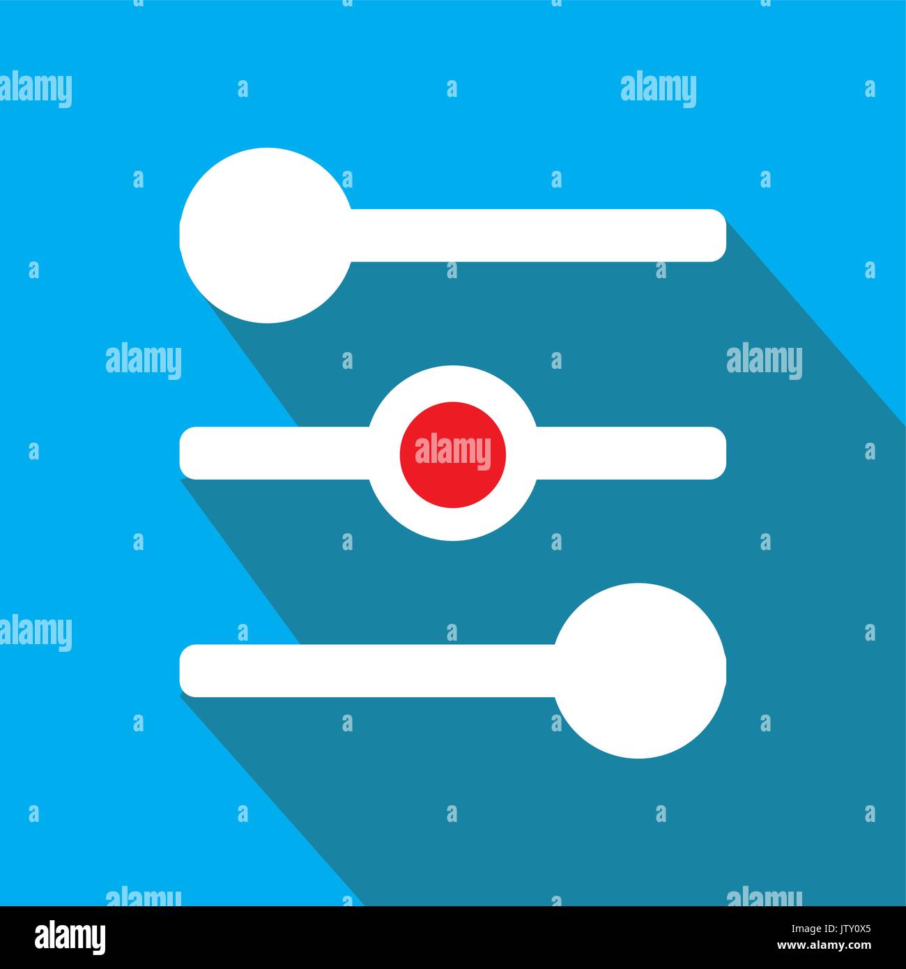 Equalizer Symbol. Sound und Musik Symbol. flache Bauform. Vector Illustration. Stock Vektor