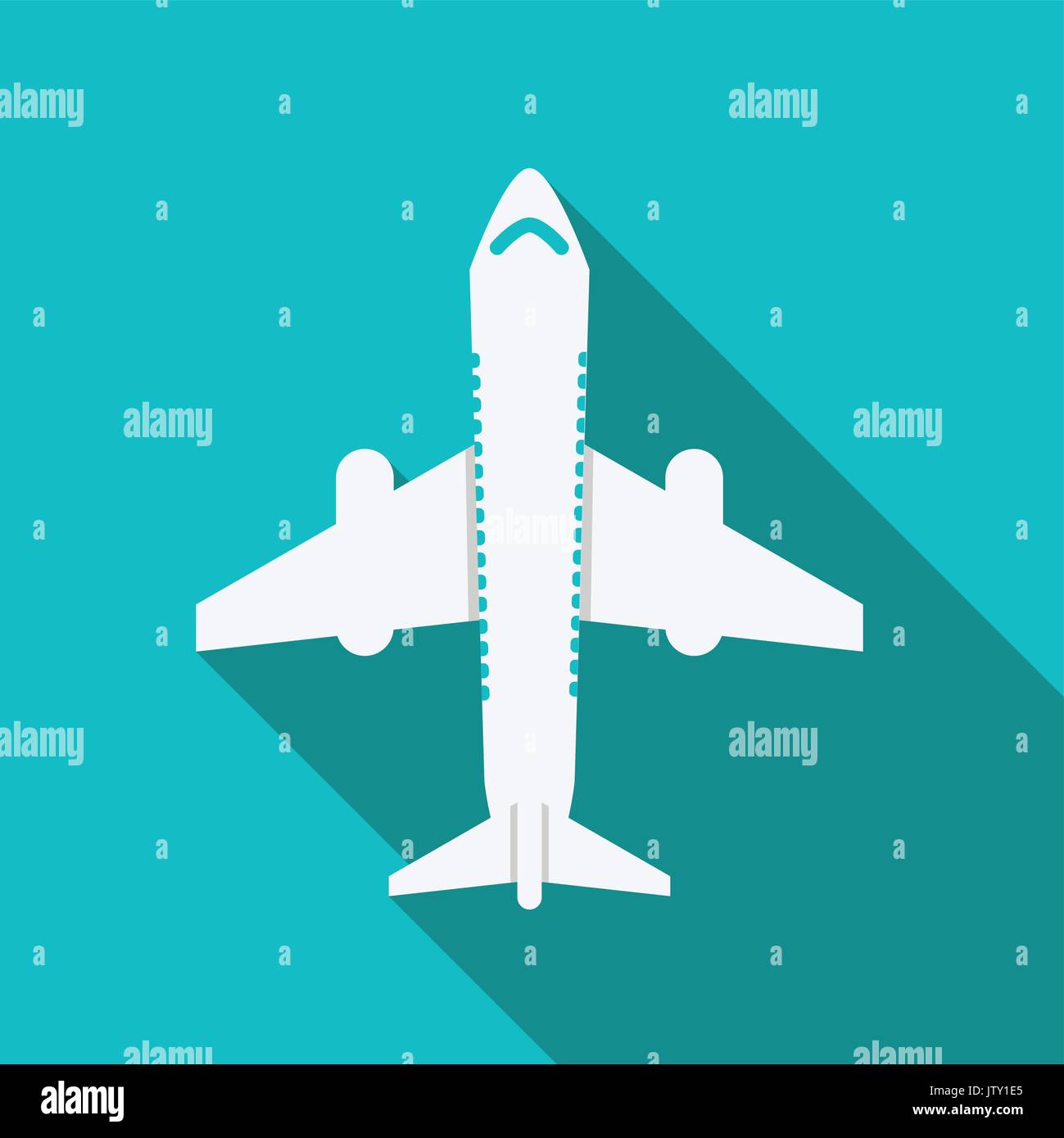 Flugzeug Symbol. flache Bauform. Vector Illustration. Stock Vektor