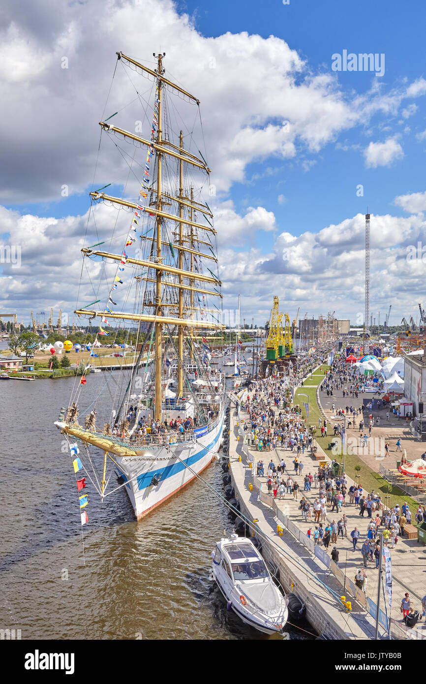 Stettin, Polen - August 06, 2017: Finale der Tall Ships Races 2017 in Stettin. Stockfoto