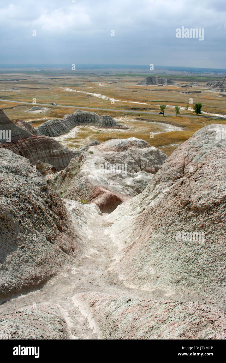 Urlaub in Badlands National Park in South Dakota Stockfoto