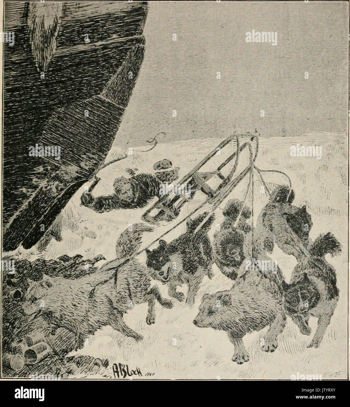 "Die am weitesten nach Norden; die Aufzeichnung einer Reise der Erforschung der Schiff "Fram" 1893-96, und von 15 Monaten Pferdeschlitten Reise von Dr. Nansen und Lieut. Johansen" (1897) Stockfoto