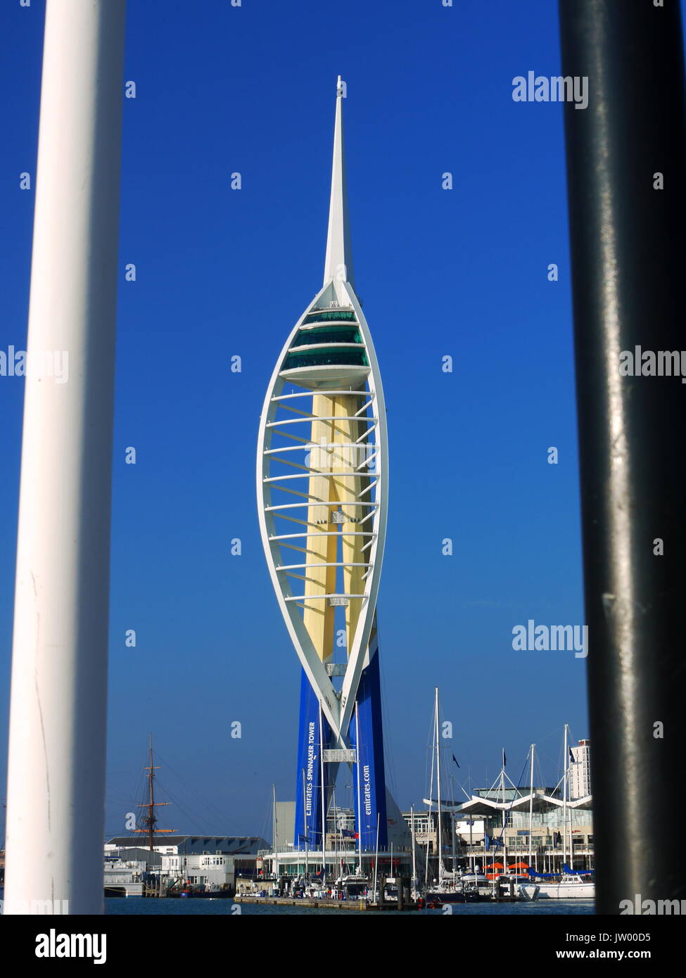Die Emirate Spinnaker Tower Stockfoto