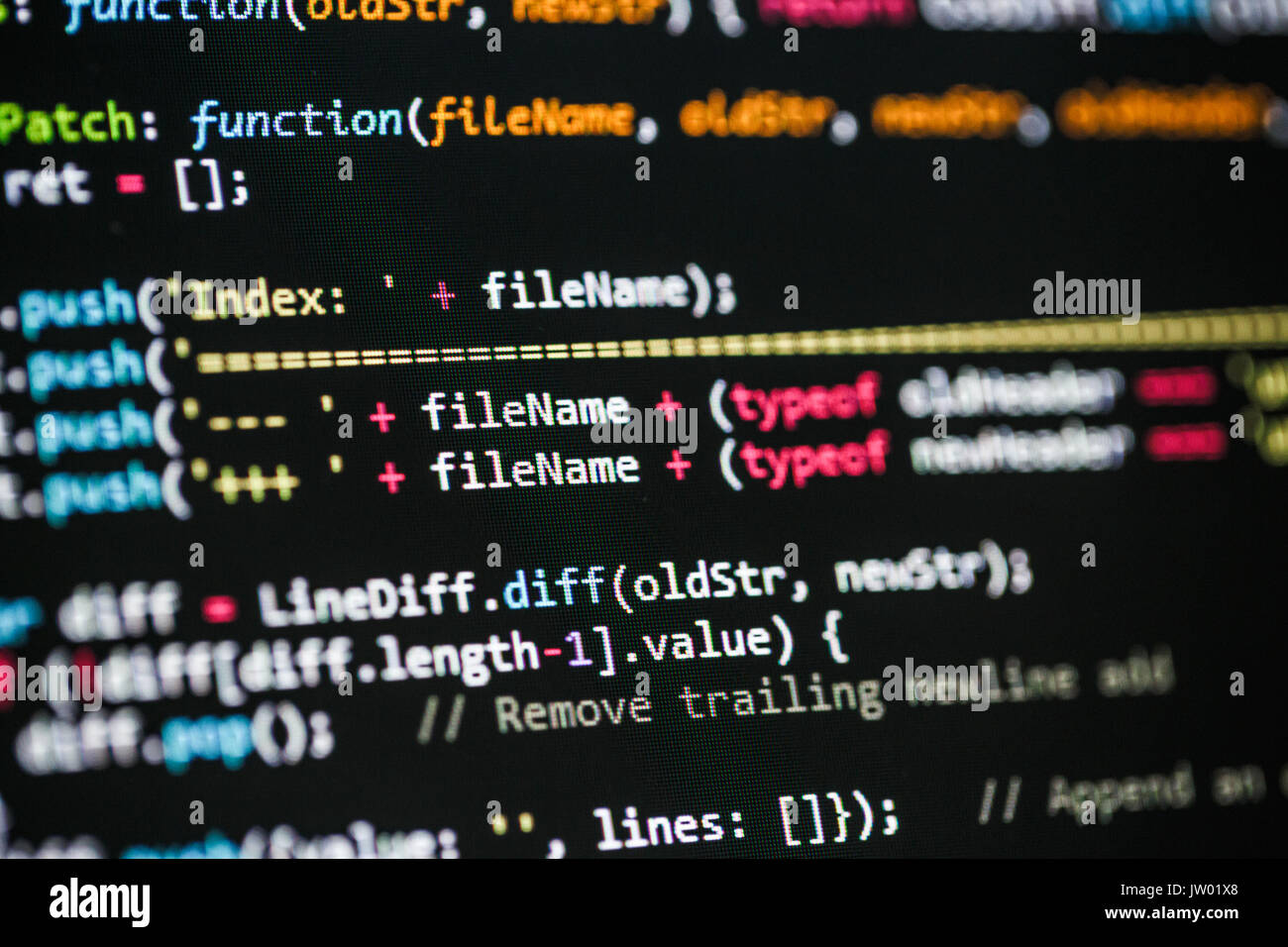 Software-Entwickler-Programmier-code Stockfoto