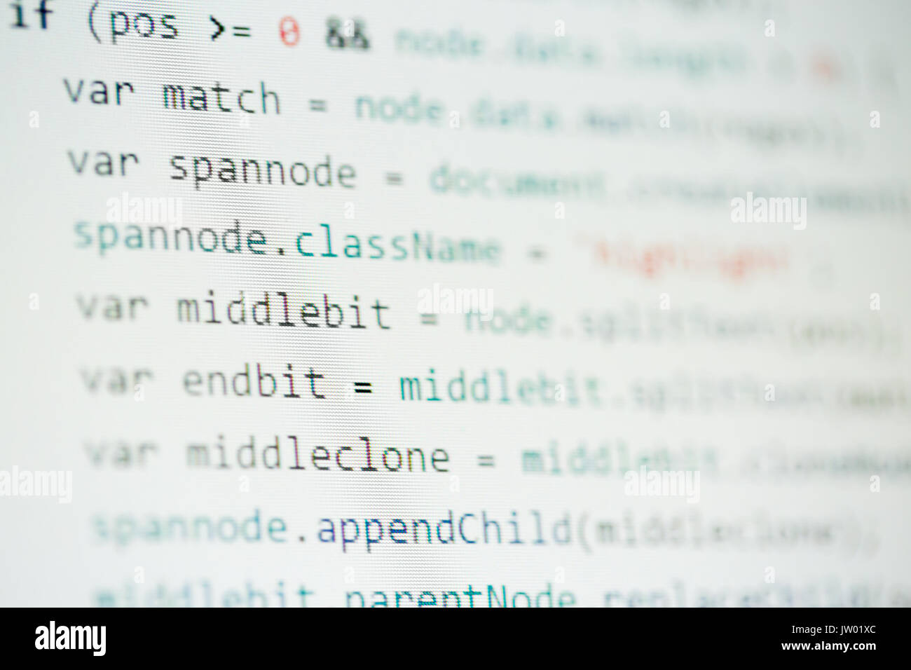 Software Computer Code Programmierkenntnisse Stockfoto