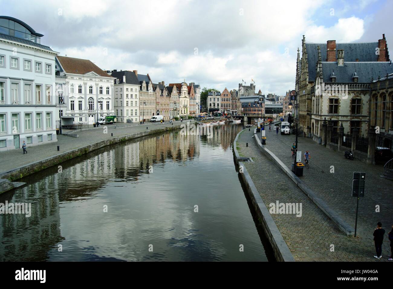 Der Kanal in Gent, Belgien Stockfoto