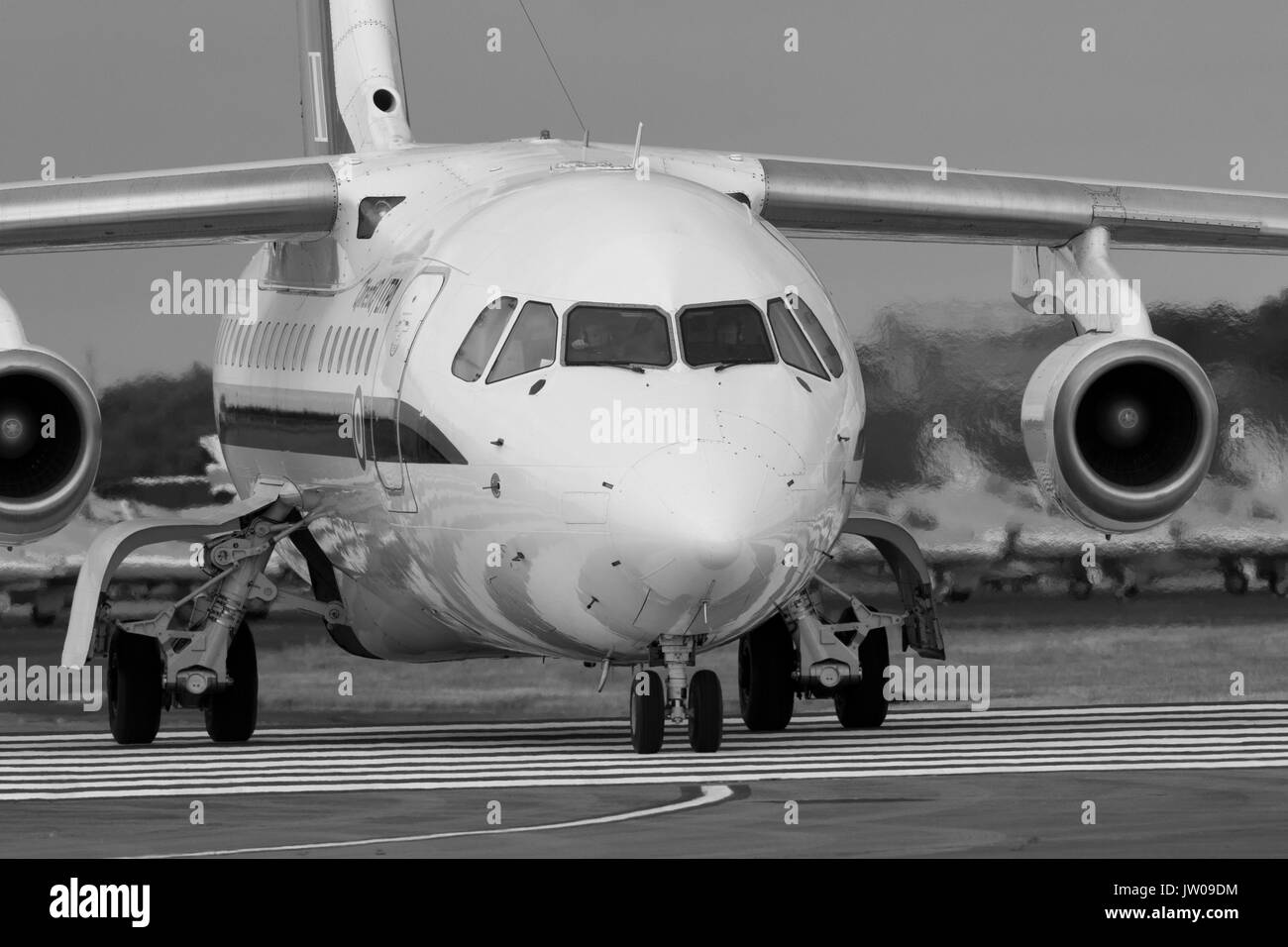 AVRO RJ100, ETP, QinetiQ bei der Royal International Air Tattoo Stockfoto
