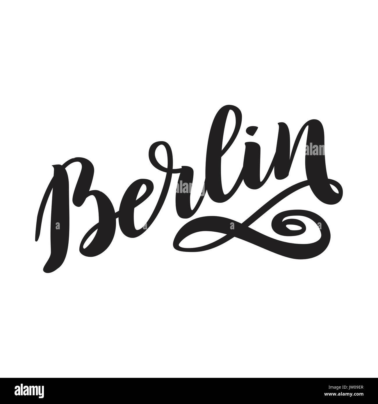 Berlin Hand gezeichnet Schriftzug. Vektor Schriftzug Abbildung auf weißen isoliert. Vorlage für Traditionelle deutsche Oktoberfest Bier Festival Stock Vektor