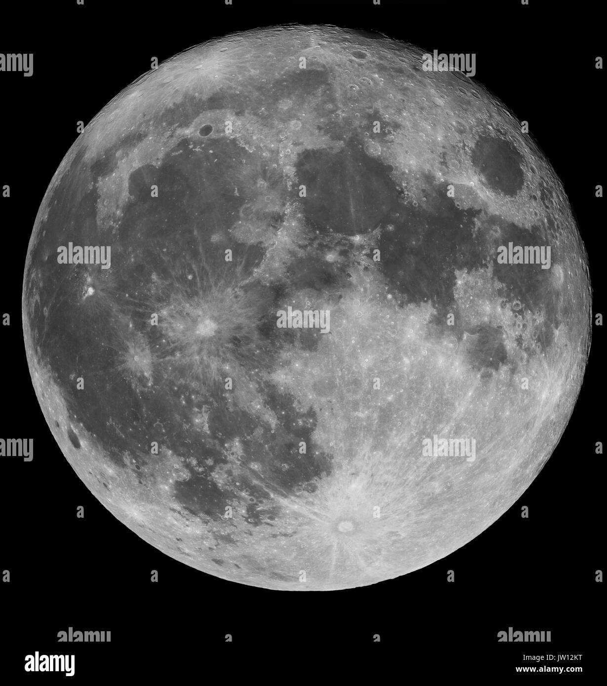 Hohe Auflösung von Full Moon. Stockfoto