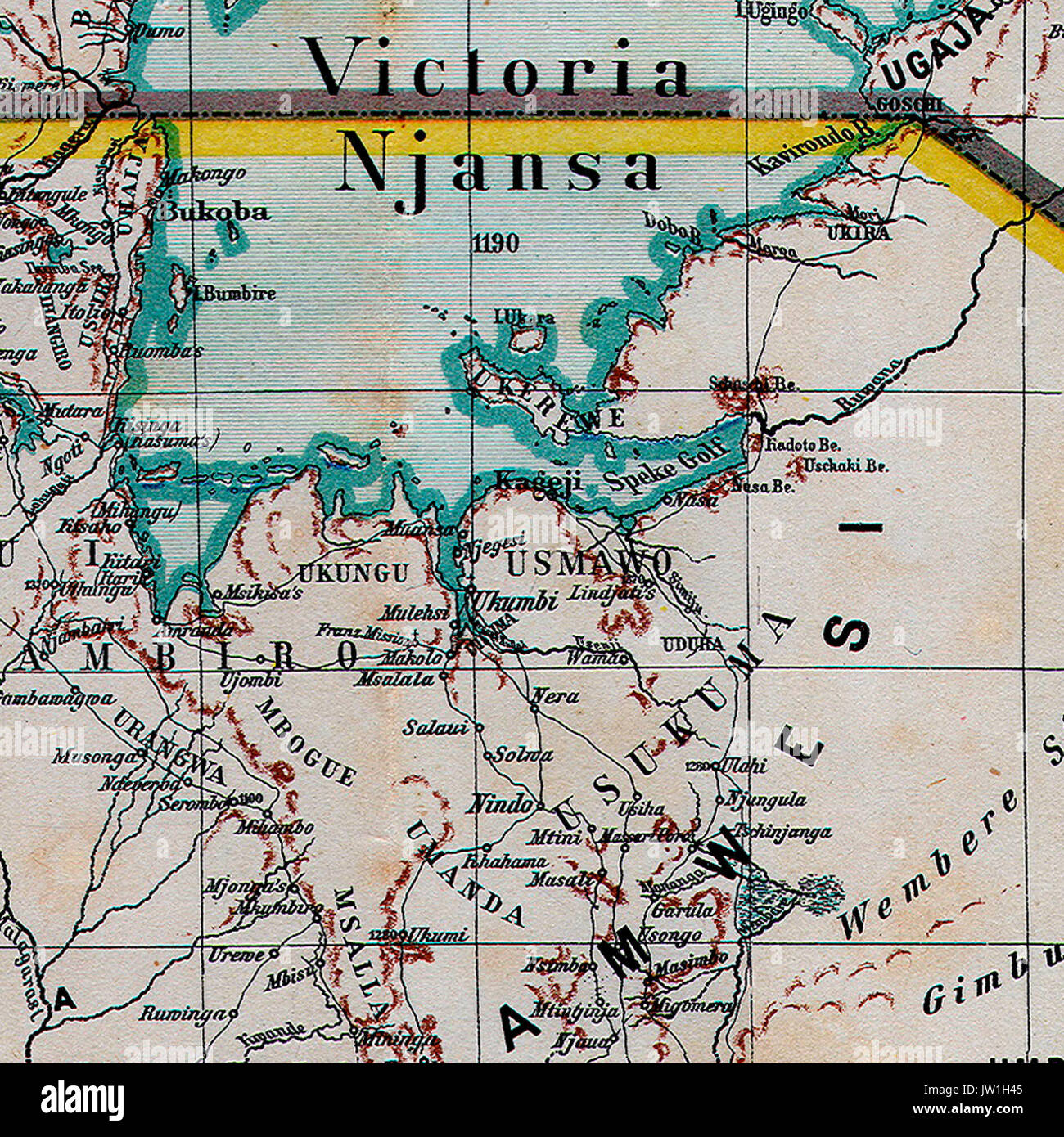 Usukuma Ostafrika Deutsch Ost Afrika 1892 Tansania Stockfoto