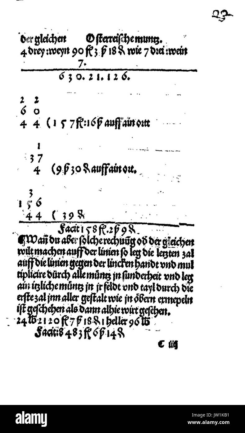 De Rechenbuch (Schreiber) 043 Stockfoto