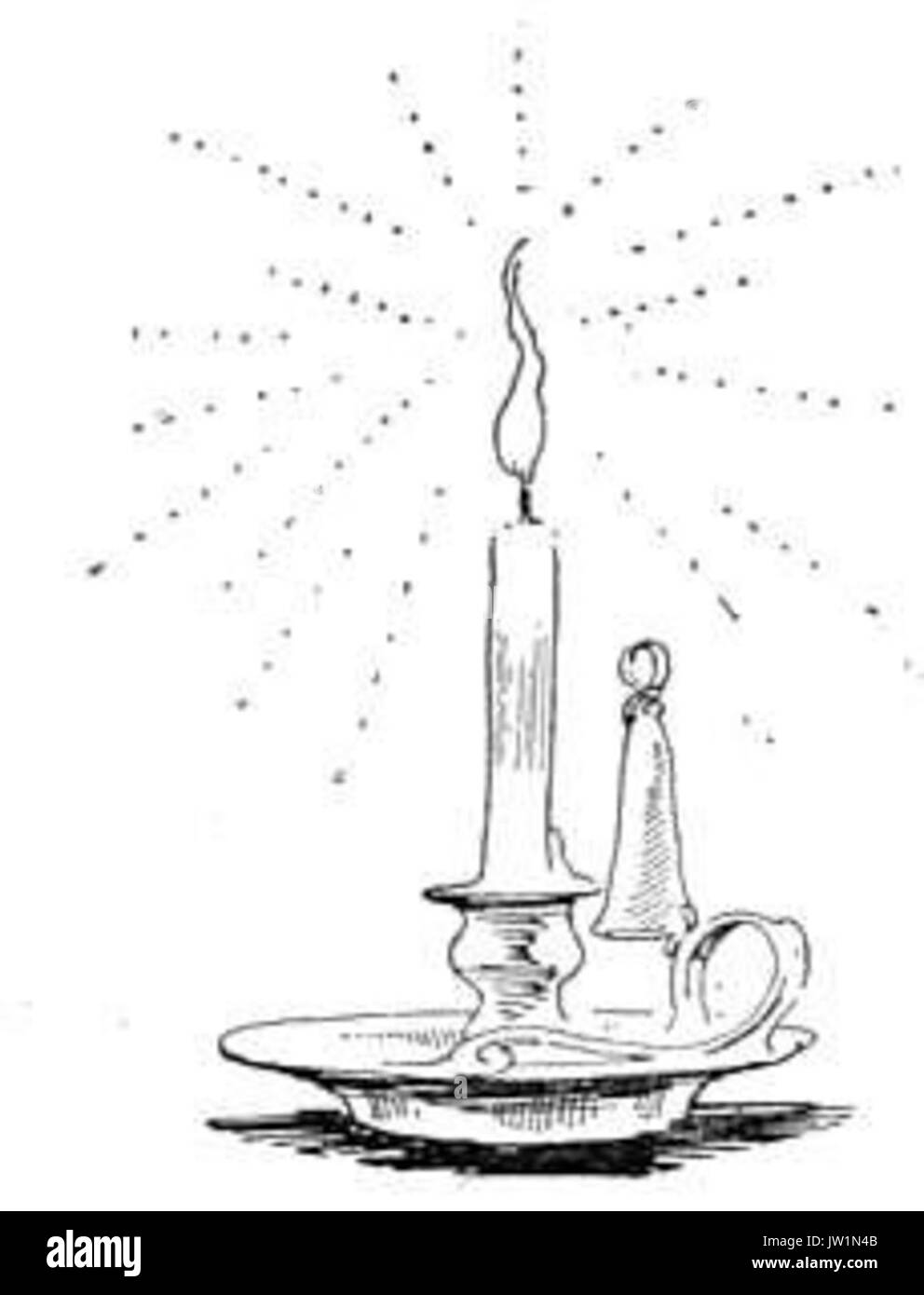 Kerzenlicht in Halterung Stockfoto