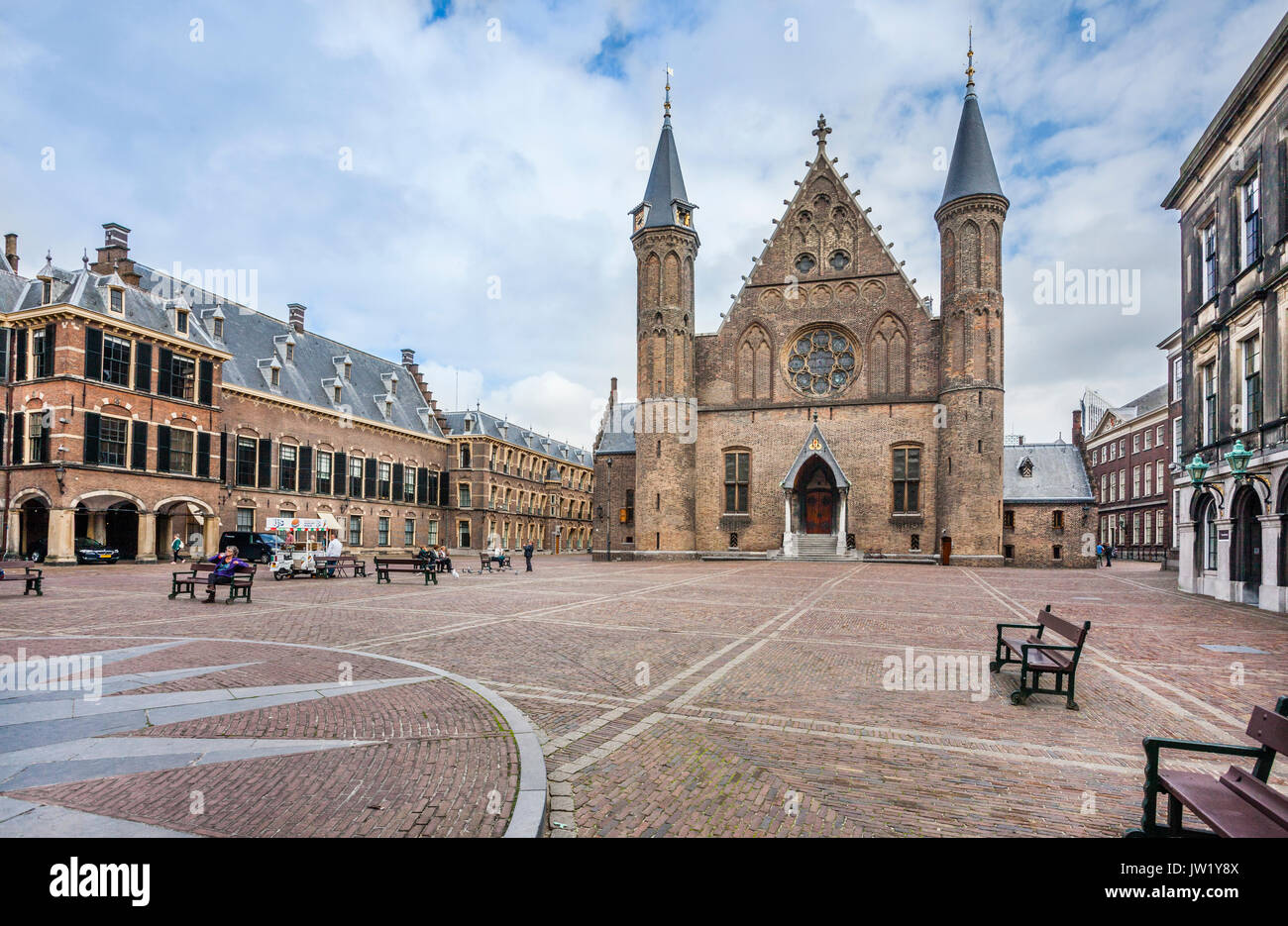 Niederlande, Südholland, Den Haag (Den Haag), Ansicht der Ridderzaal (Rittersaal) im 13. Jahrhundert Binnenhof, die für die Eröffnung des verwendet wird Stockfoto