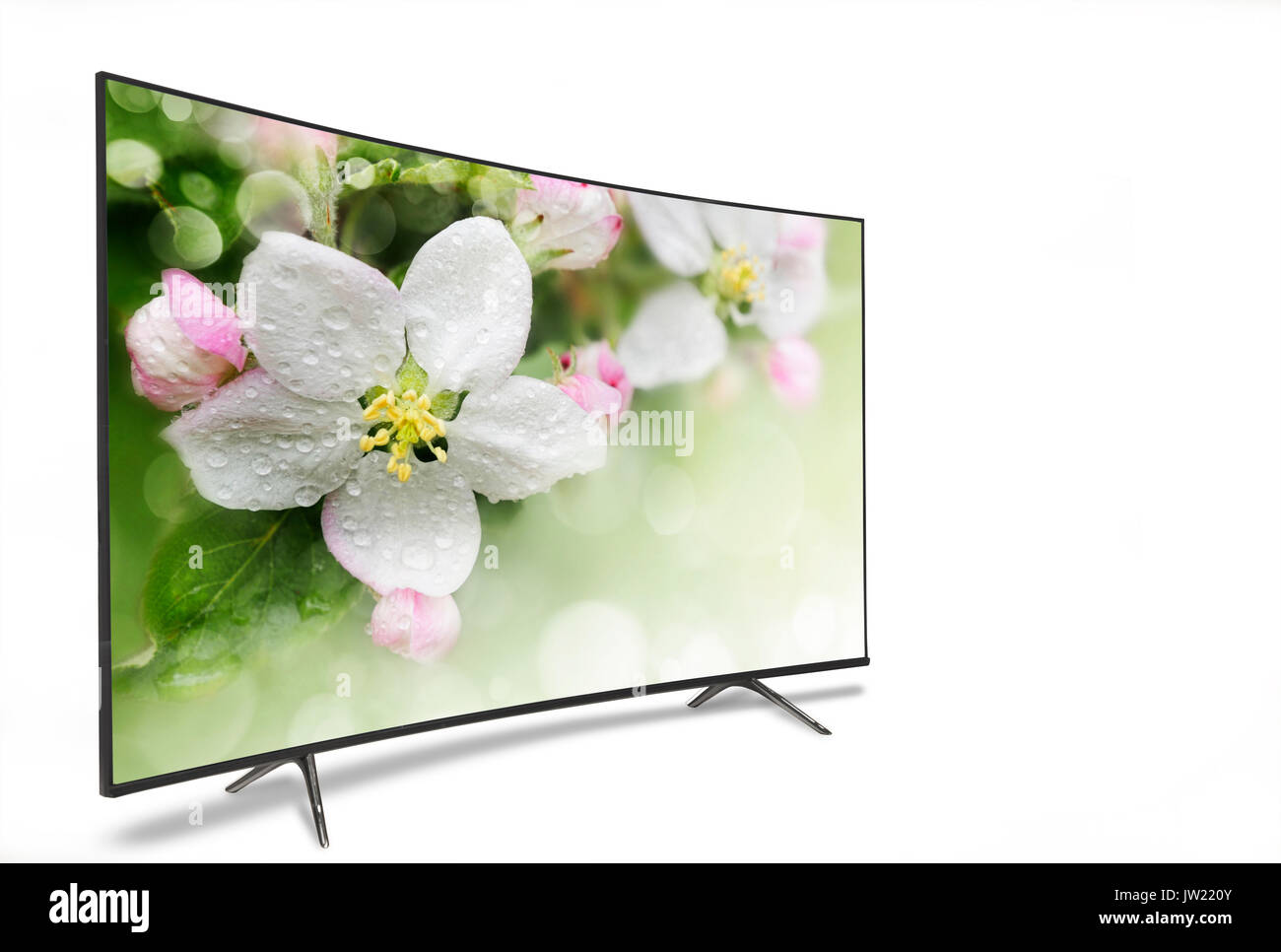 4k überwachen isoliert auf weiss. Isometrische Ansicht Stockfoto