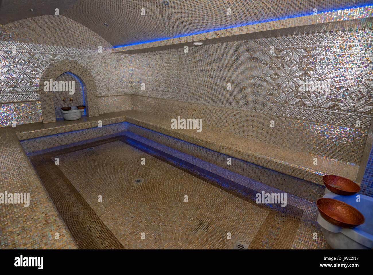 Traditionelles luxuriöses türkisches Bad oder Hamam im Spa Bereich Stockfoto