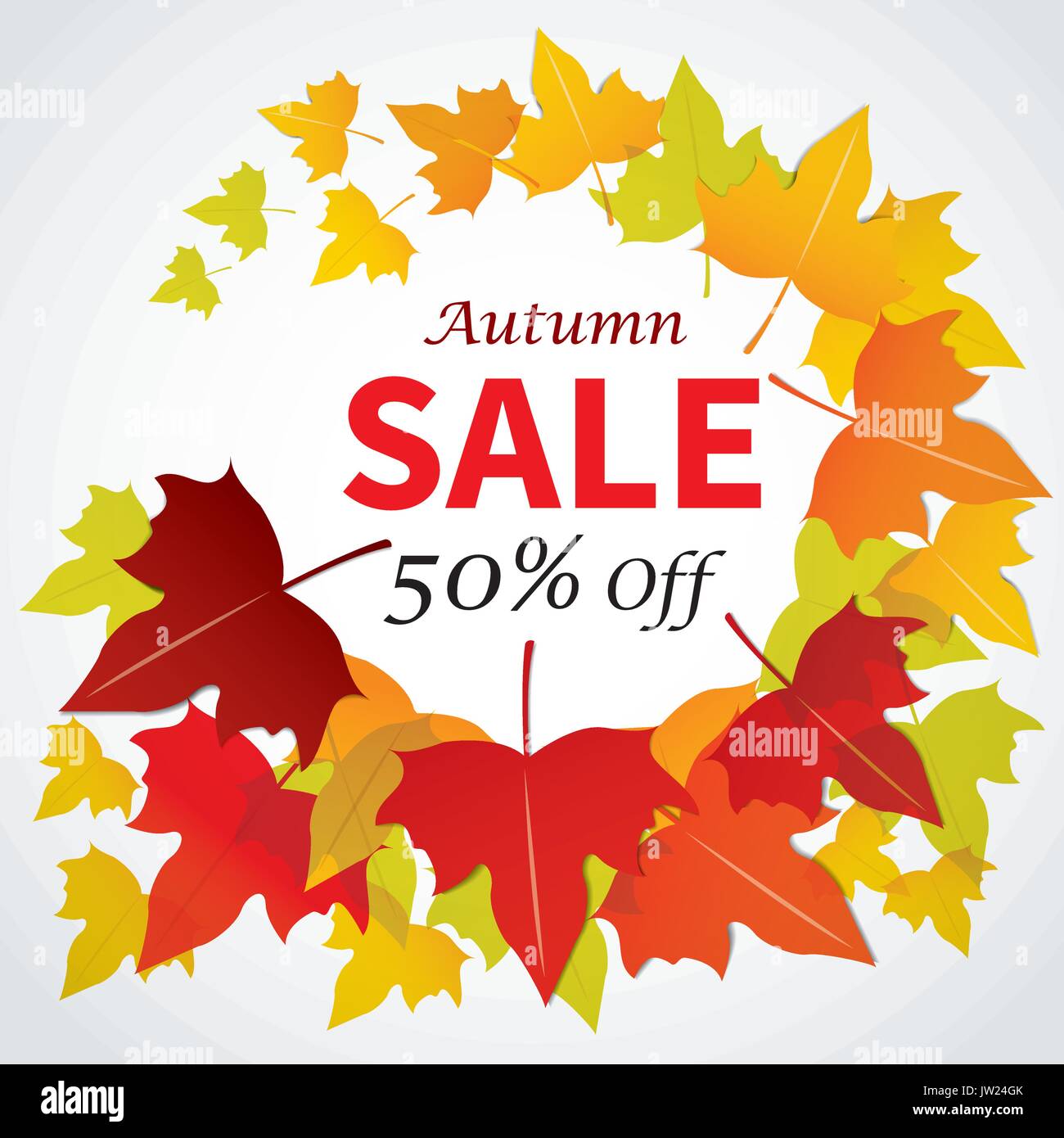 Herbst Sale banner flache Design für Web und Print Stock Vektor