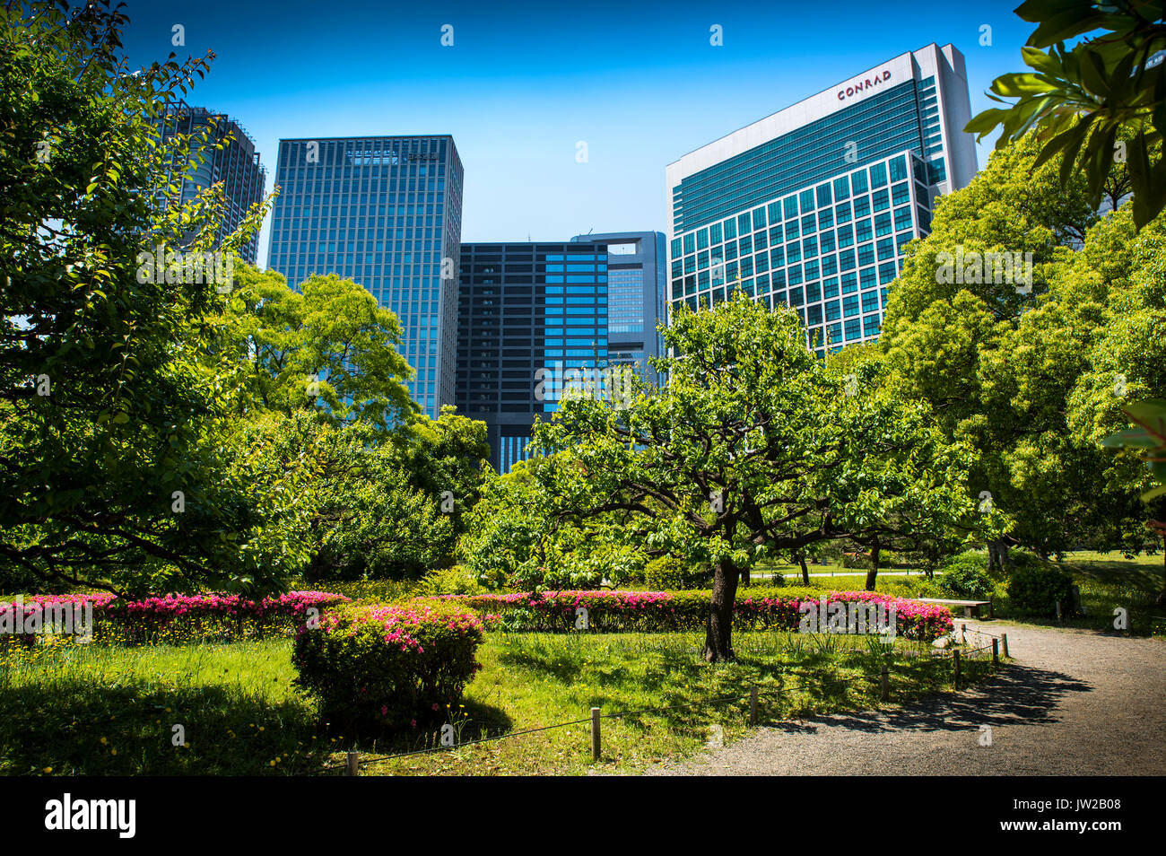 Hamarikyu Garten, Tokio, Japan Stockfoto