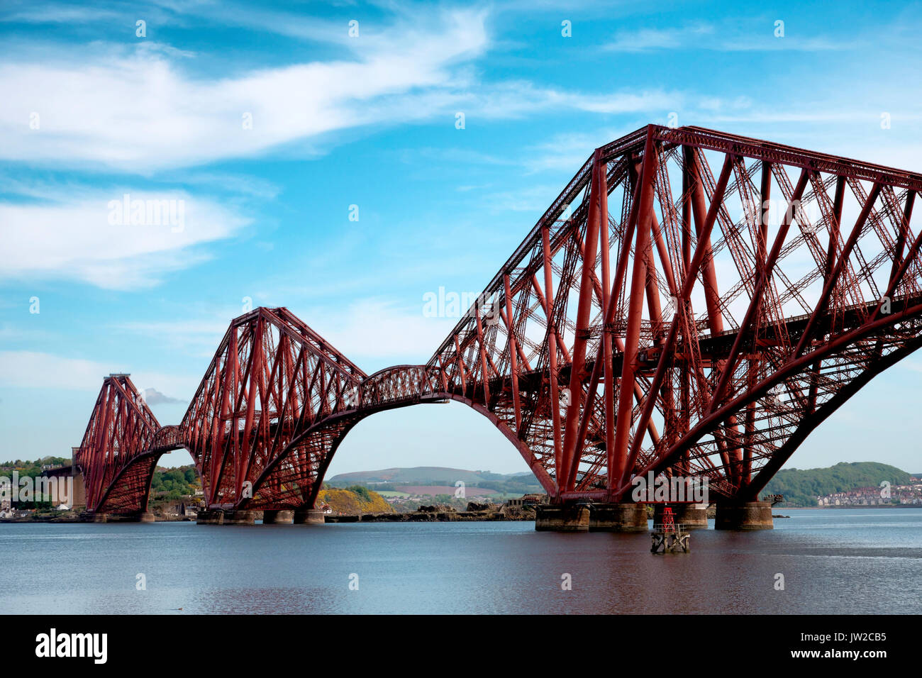Forth Bridge, Stahl Brücke, Erhabene, Schottland, Großbritannien Stockfoto