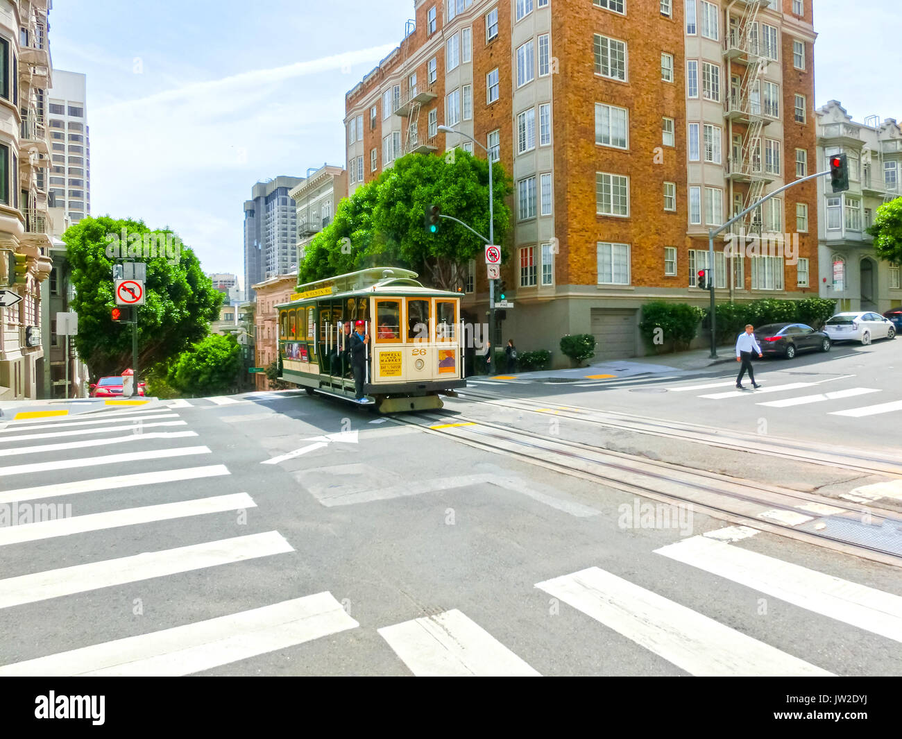San Francisco, Kalifornien, USA - Mai 04, 2016: berühmten Cable Car Stockfoto