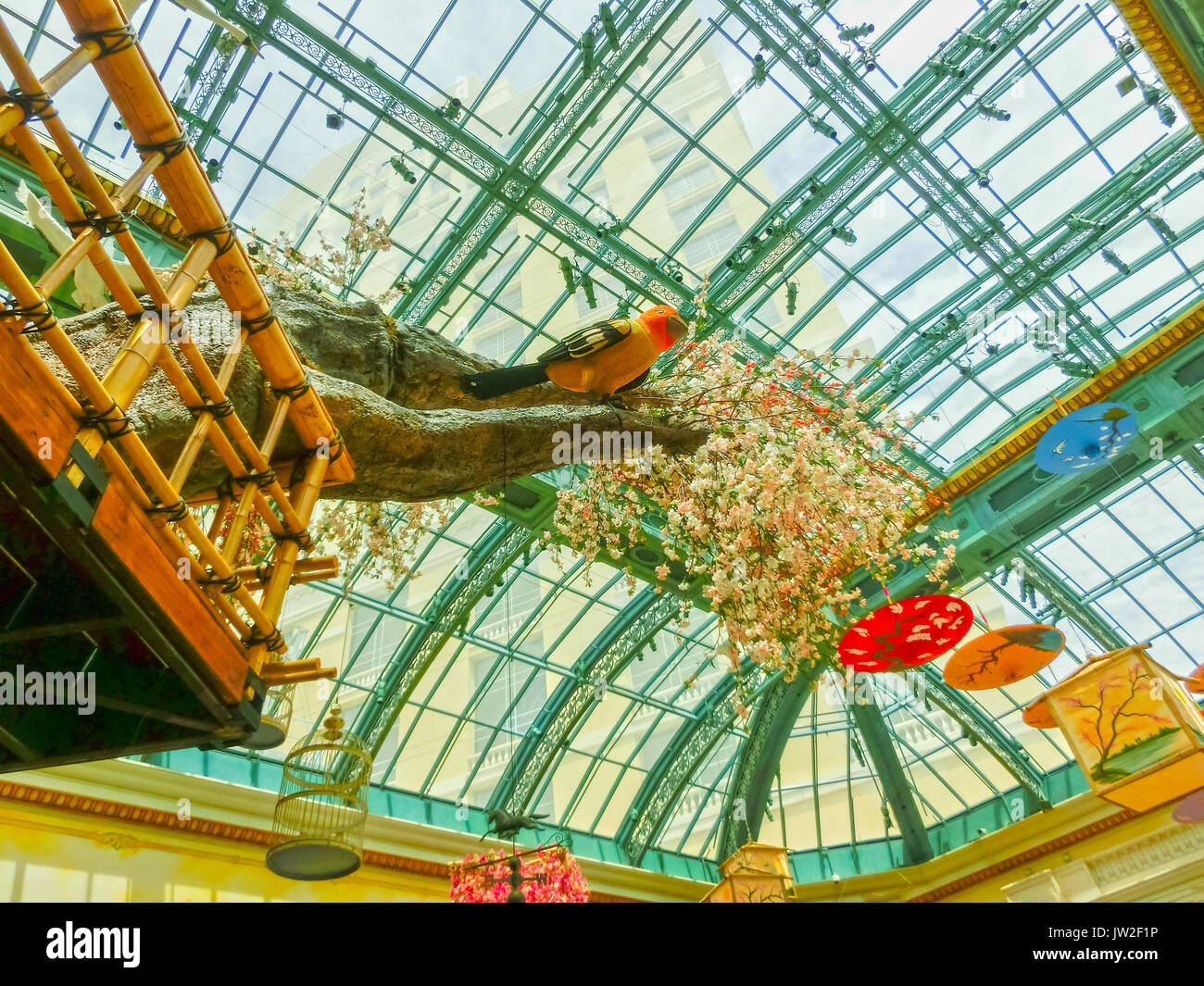 Las Vegas, Vereinigte Staaten von Amerika - 05 Mai, 2016: Der Japanische Garten am Luxus hotel Bellagio Stockfoto