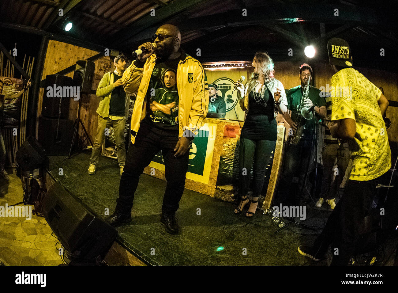 Die jamaikanische Sänger Ritchie Stephens live auf der Bühne in Mailand am 25. Juli 2017 Stockfoto