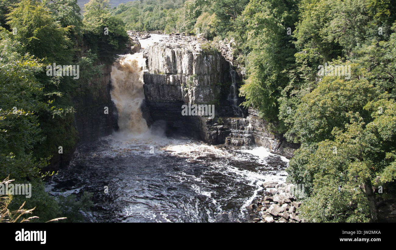 Hohe Kraft Wasserfall, County Durham. Stockfoto