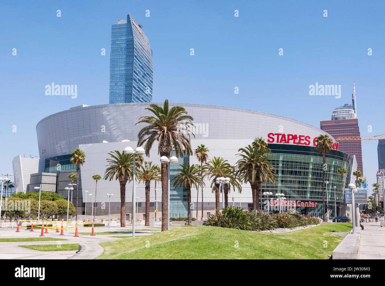 03. September 2016. Los Angeles - die Vereinigten Staaten von Amerika. Berühmte Staples Center ist ein multifunktionales Stadion in der Innenstadt von Los Angeles. Stockfoto