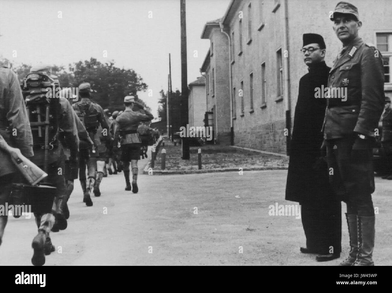 Ein Foto von Subhas Chandra Bose in Deutschland, das seinen Besuch und seine politische Bedeutung während seiner Zeit in Europa dokumentiert. Stockfoto