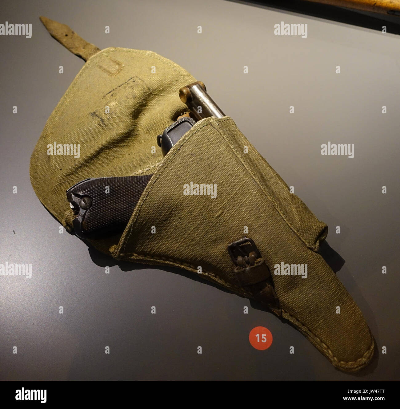 Luger 08 Pistole in Ersatz Tasche Braunschweigisches Landesmuseum DSC 04667 Stockfoto