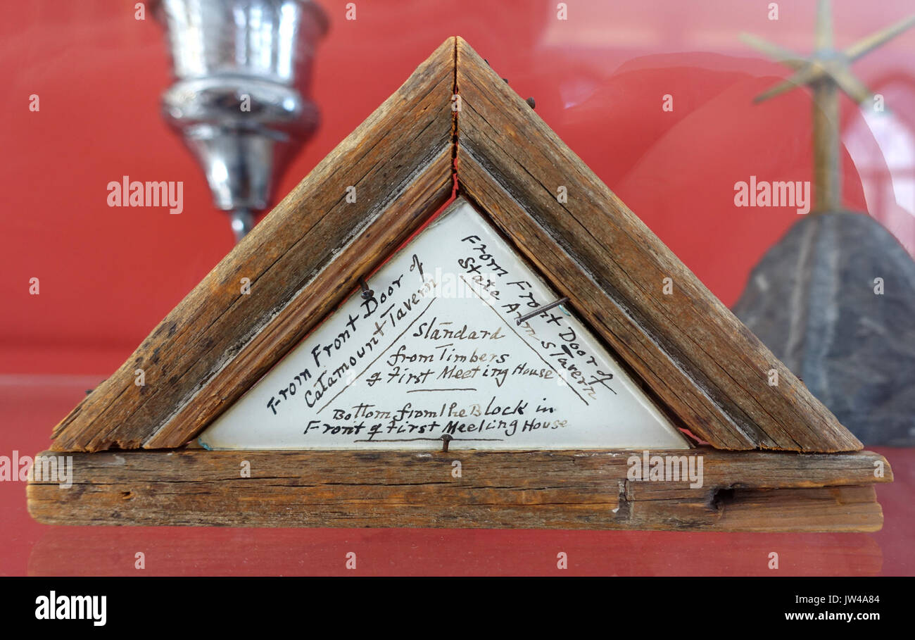 Holz aus der ersten Meeting House, Catamount Taverne und Staat Arme Taverne Bennington Museum Bennington, VT 08687 DSC Stockfoto