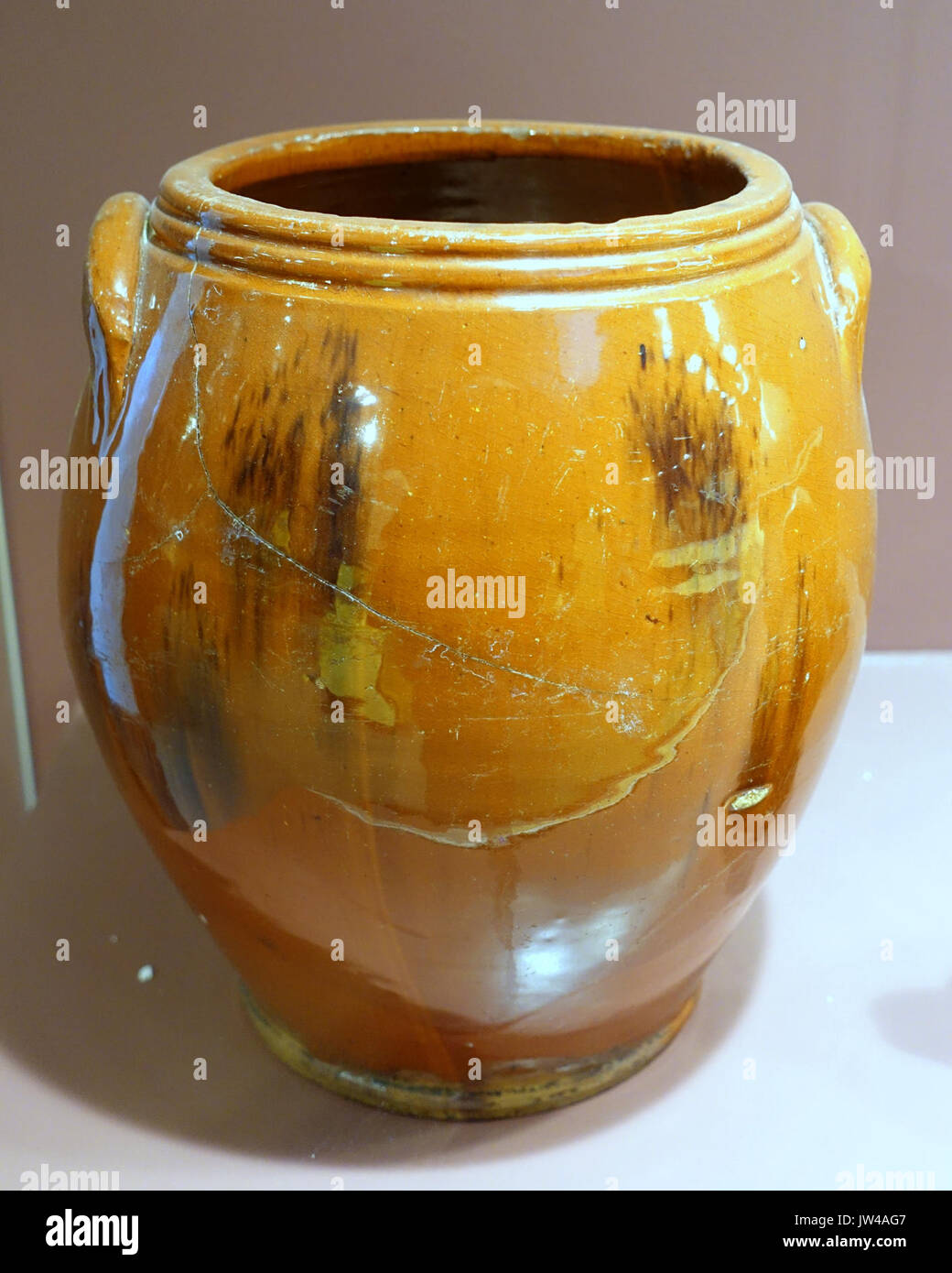 Redware jar, John Norton Tonwaren, c 1800 Bennington Museum Bennington, VT 08944 DSC Stockfoto