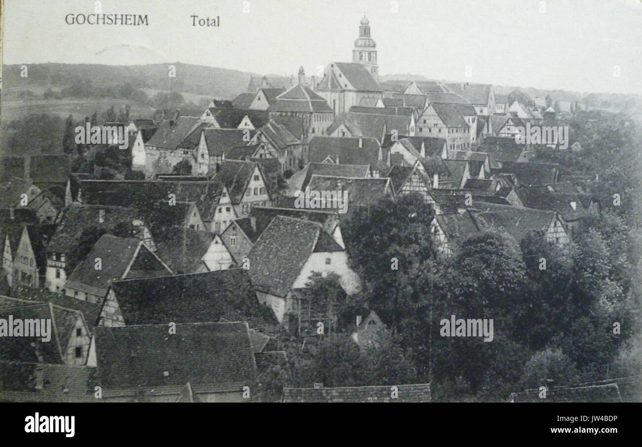 Gochsheim panorama c 1910 Stockfoto