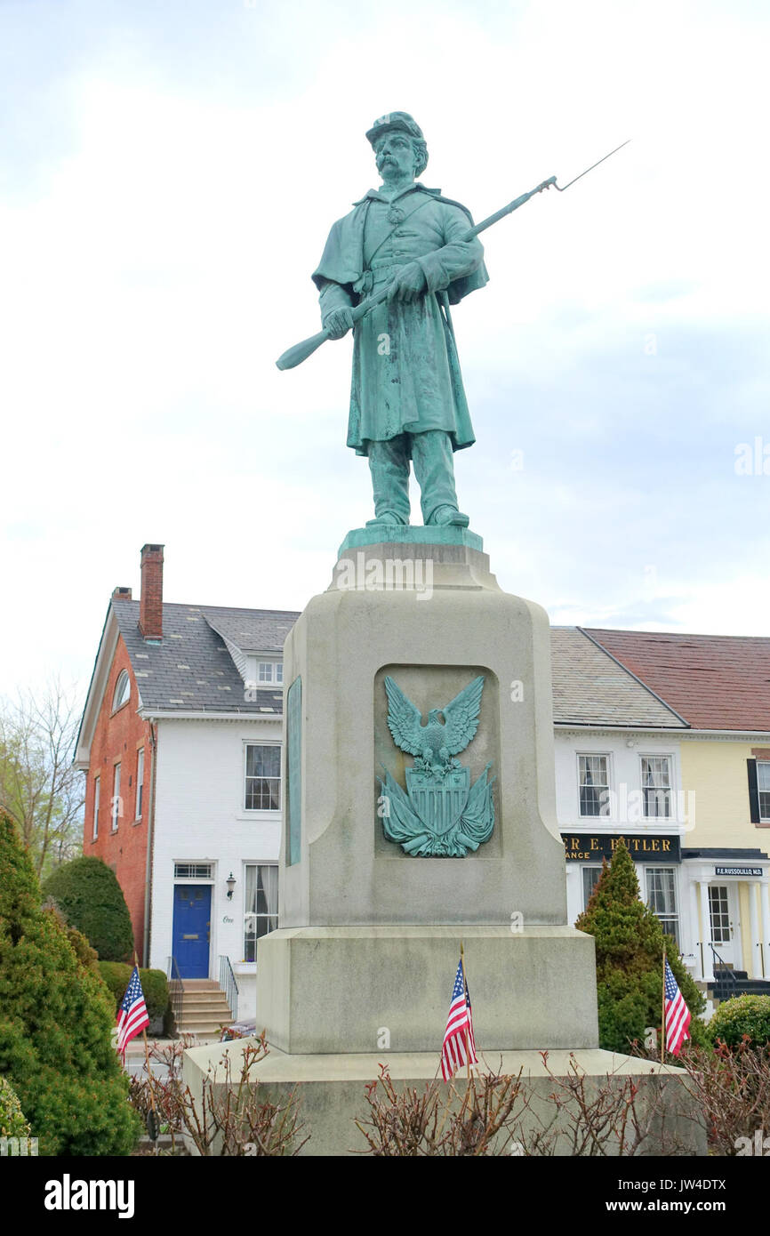 Bürgerkrieg Denkmal von dem Aufseher Jagd Mosman Westfield, Massachusetts DSC02318 Stockfoto