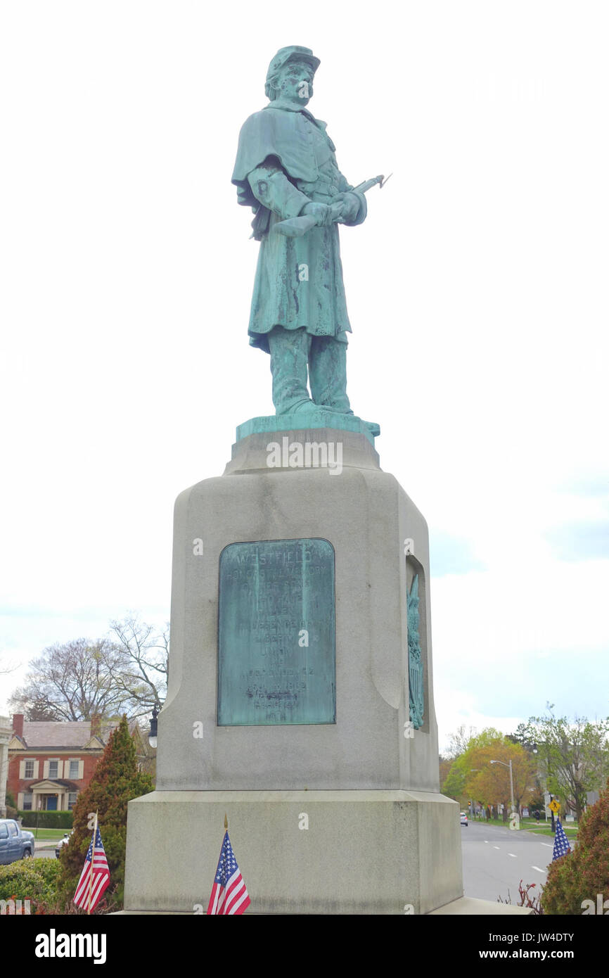 Bürgerkrieg Denkmal von dem Aufseher Jagd Mosman Westfield, Massachusetts DSC 02320 Stockfoto
